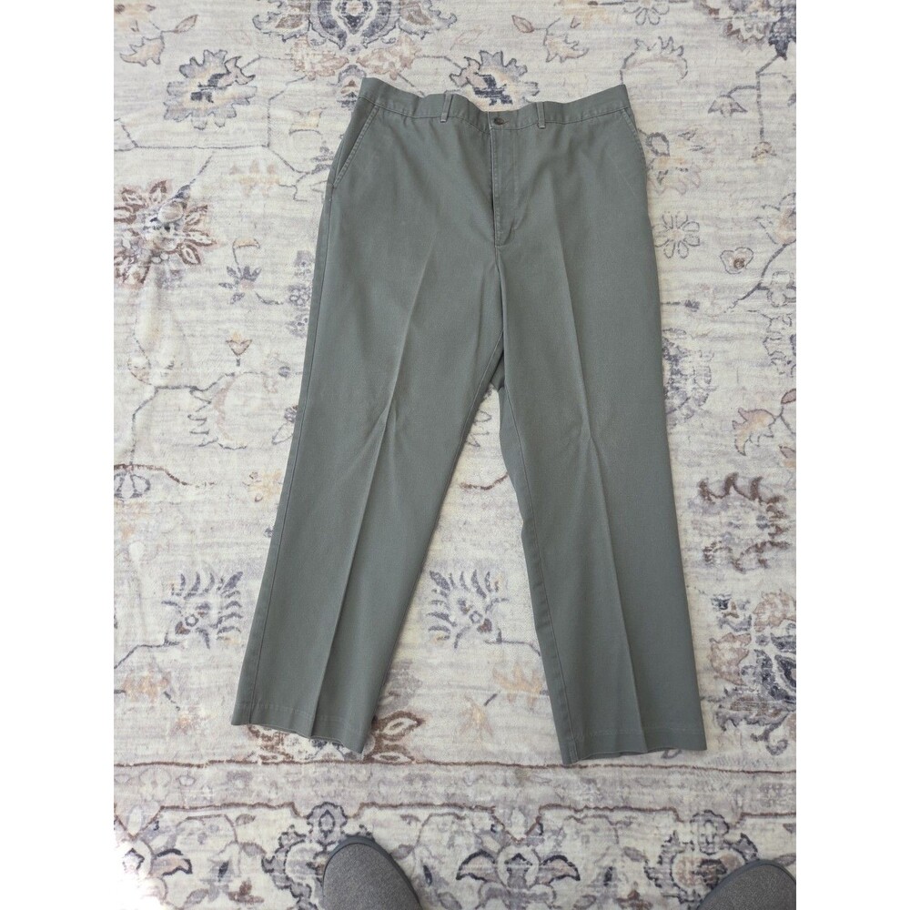 #444 David Taylor Men's 38x30 Polyester/Cotton men's green chino dress pants